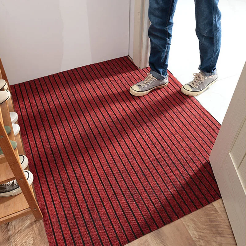 Striped Anti Slip and Oil Proof Kitchen Mat, Corridor Area Carpet, Thin Outdoor Floor Mat, Shopping Mall Entrance Door Mat