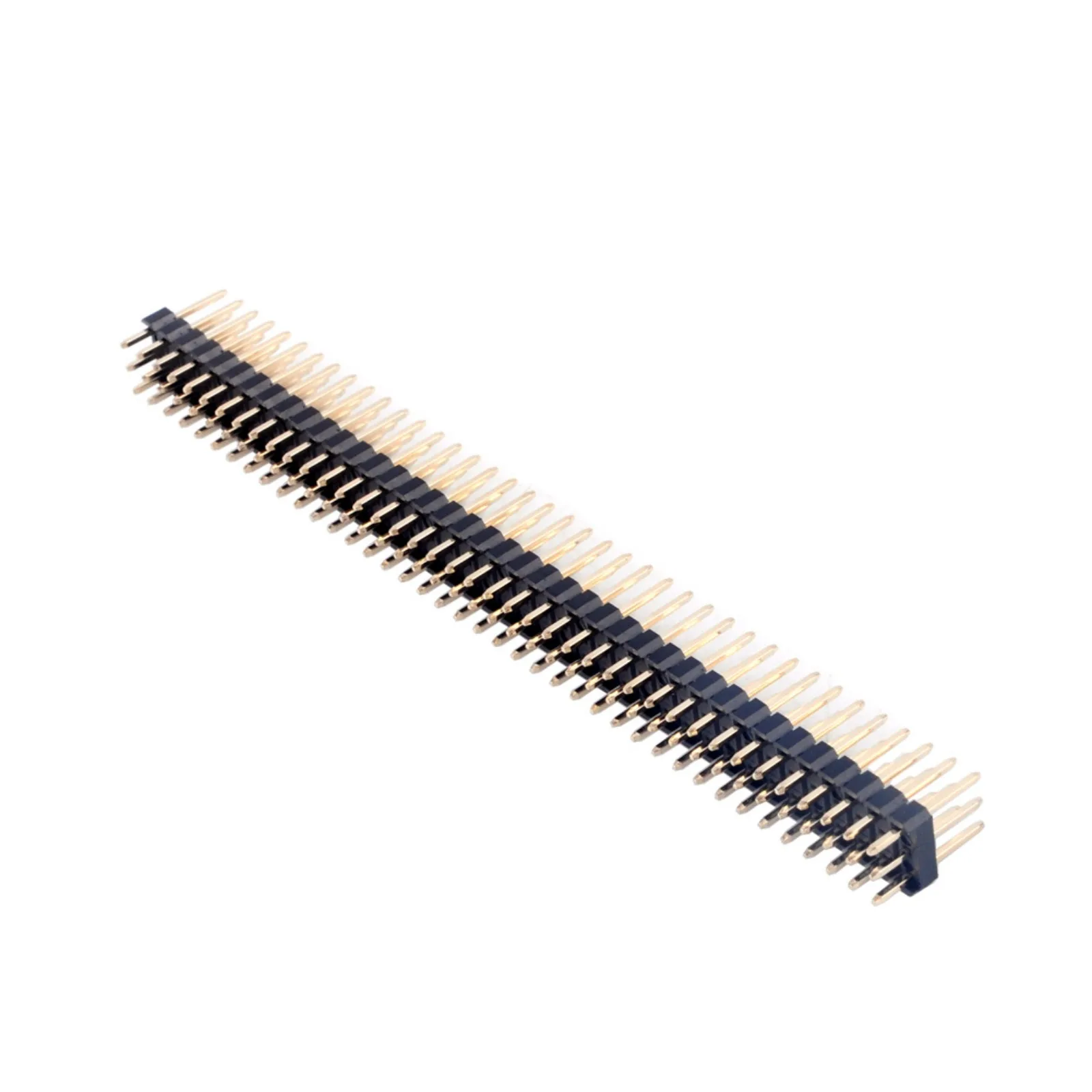 DIYmall 10 Uds 3x40P 2,54mm paso PCB Pin Header macho Triple fila pines cuadrados rectos agujero pasante Flash dorado tres filas espacio