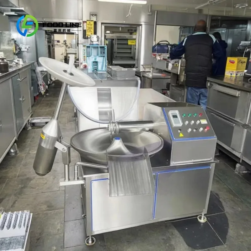304 Stainless Steel Automatic Bowl Cutter, Multifunctional Processor for Meat Vegetable Seafood, FL Customized Wholesale