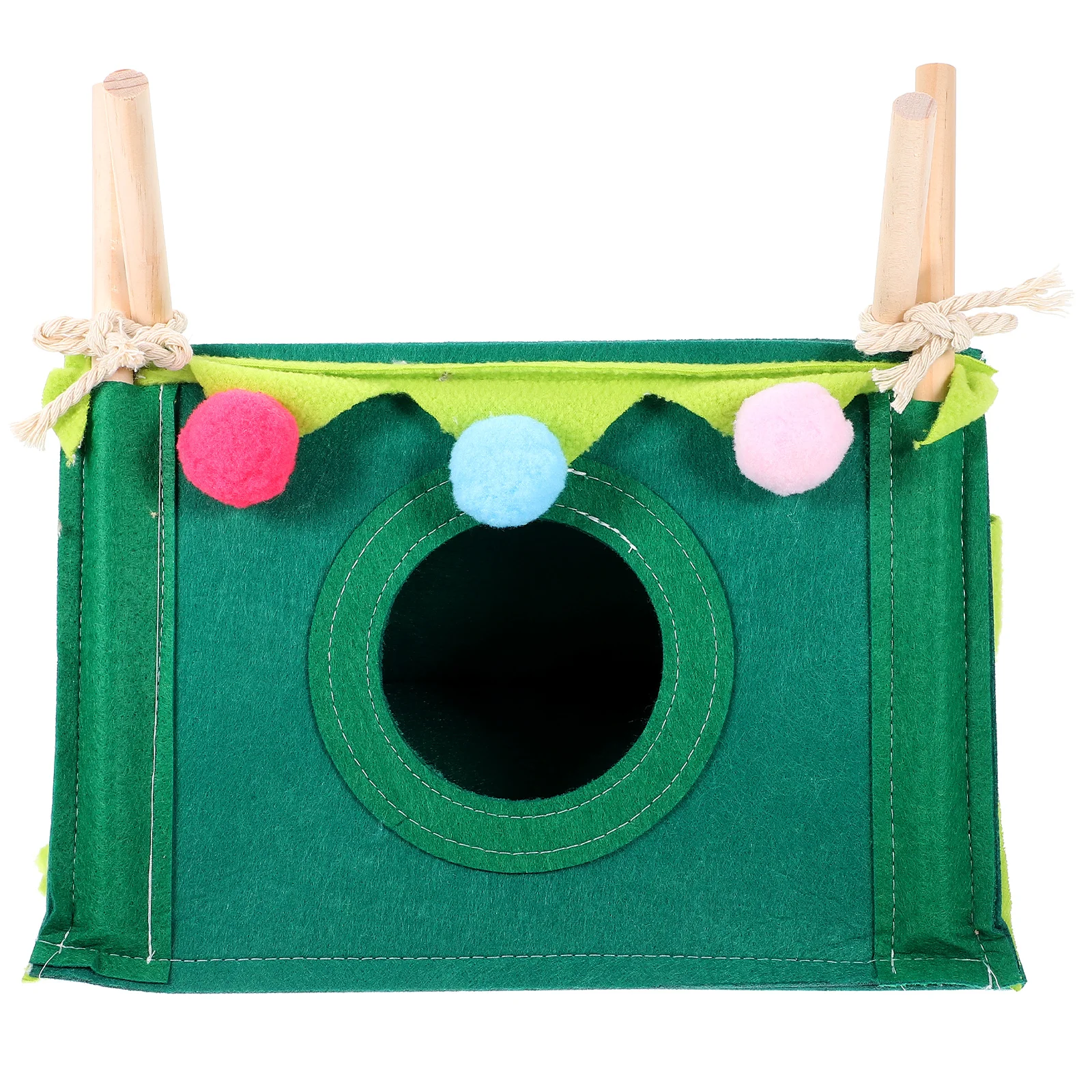 

Cozy Small Pet Hideout Winter Washable Guinea Pig House Hamster Nest Warm Hut Toy Triangular Pet Tent Felt Material Safe