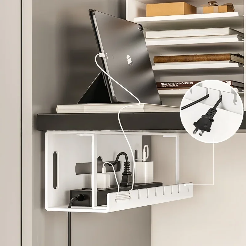 Under Desk Cable Management Cable Tray Under With Clamp Power Strip Cord Holder No Drilling Sturdy Spacious Supplies cable tray - view 5