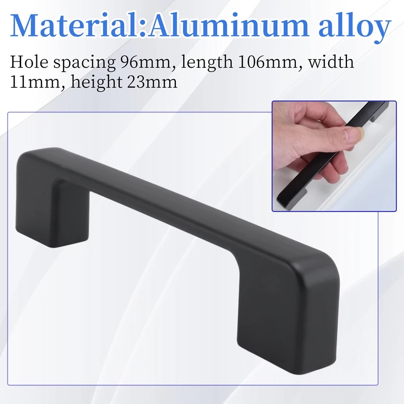 ABXH 10 قطعة مقابض سوداء لمقابض خزانة الأثاث ومقابض المطبخ مقابض الأدراج مقابض الخزانة