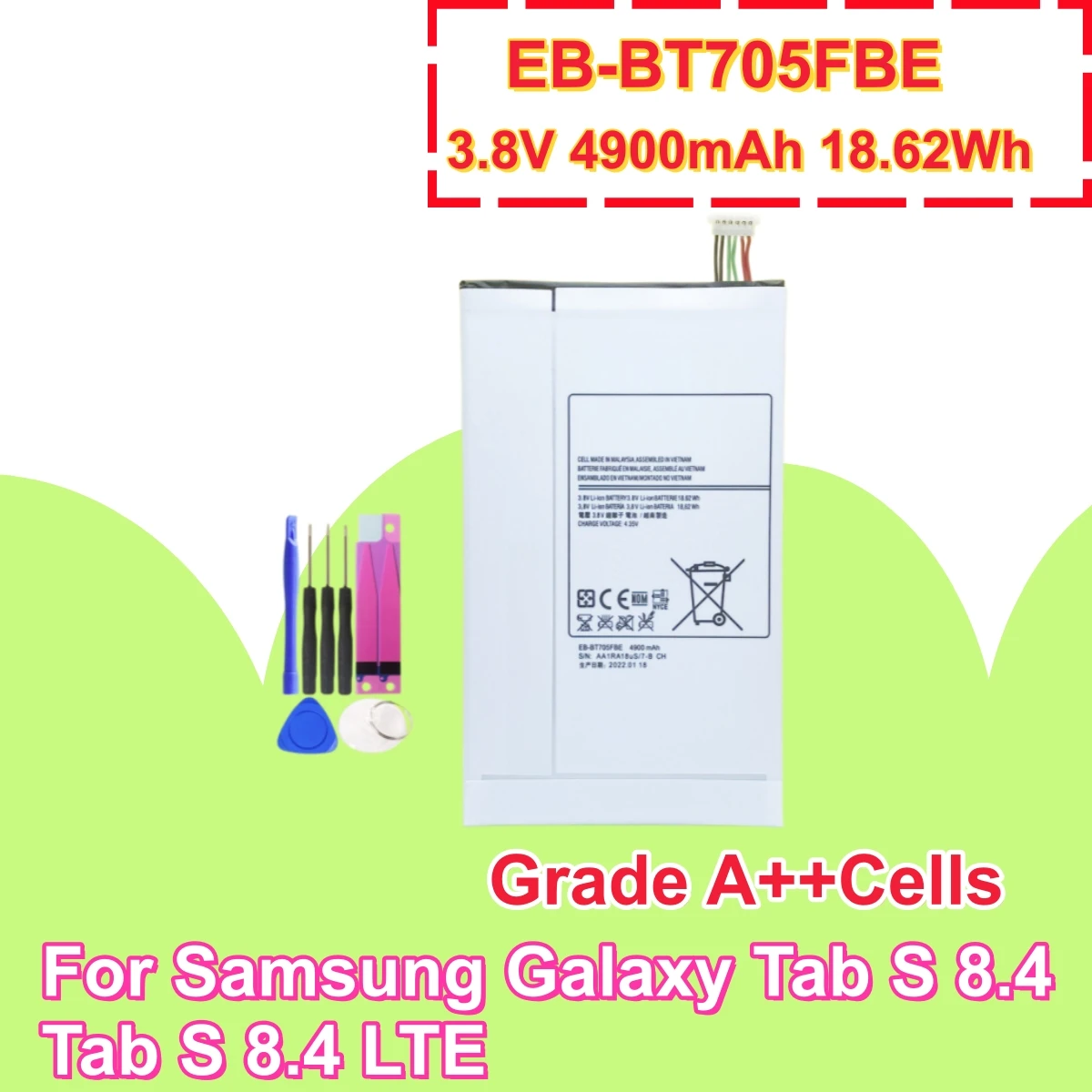 EB-BT705FBE Tablet Battery For Samsung Galaxy Tab S 8.4 SM-T700 SM-T705 SM-T705C SM-T707 Battery