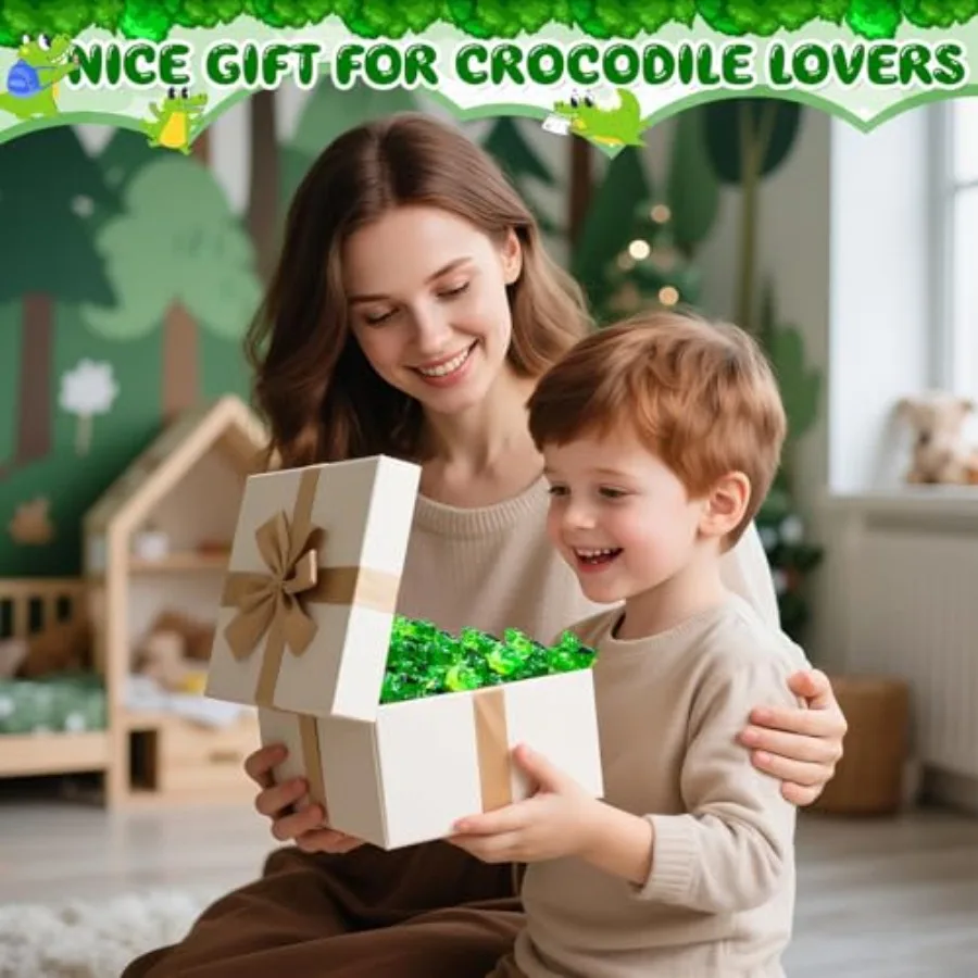 52PCS Luminous Miniature Crocodiles Figurines Mini Resin Crocodile - view 2