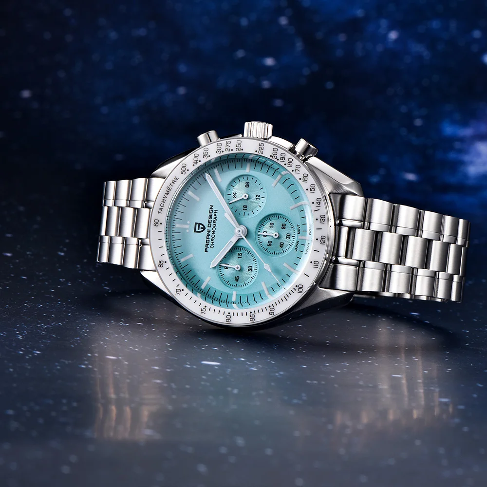 2025Pagani nuovissimo orologio al quarzo moda uomo zaffiro di fascia alta VK63 cronografo sportivo da uomo in acciaio inossidabile impermeabile 100 m