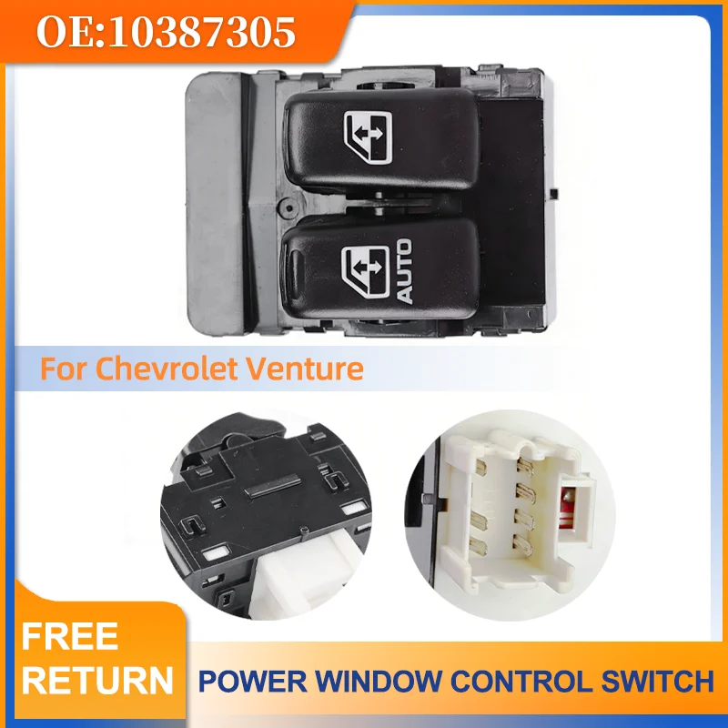 Interruptor de elevalunas eléctrico delantero para conductor, 7 pines, para Oldsmobile Silhouette, Pontiac Montana, Chevrolet Venture 10387305