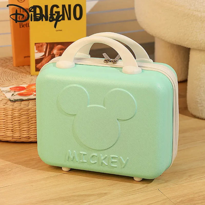 Disney-estuche de viaje portátil de Mickey, estuche de maquillaje de alta calidad a la moda, caja de almacenamiento de equipaje de negocios de gran