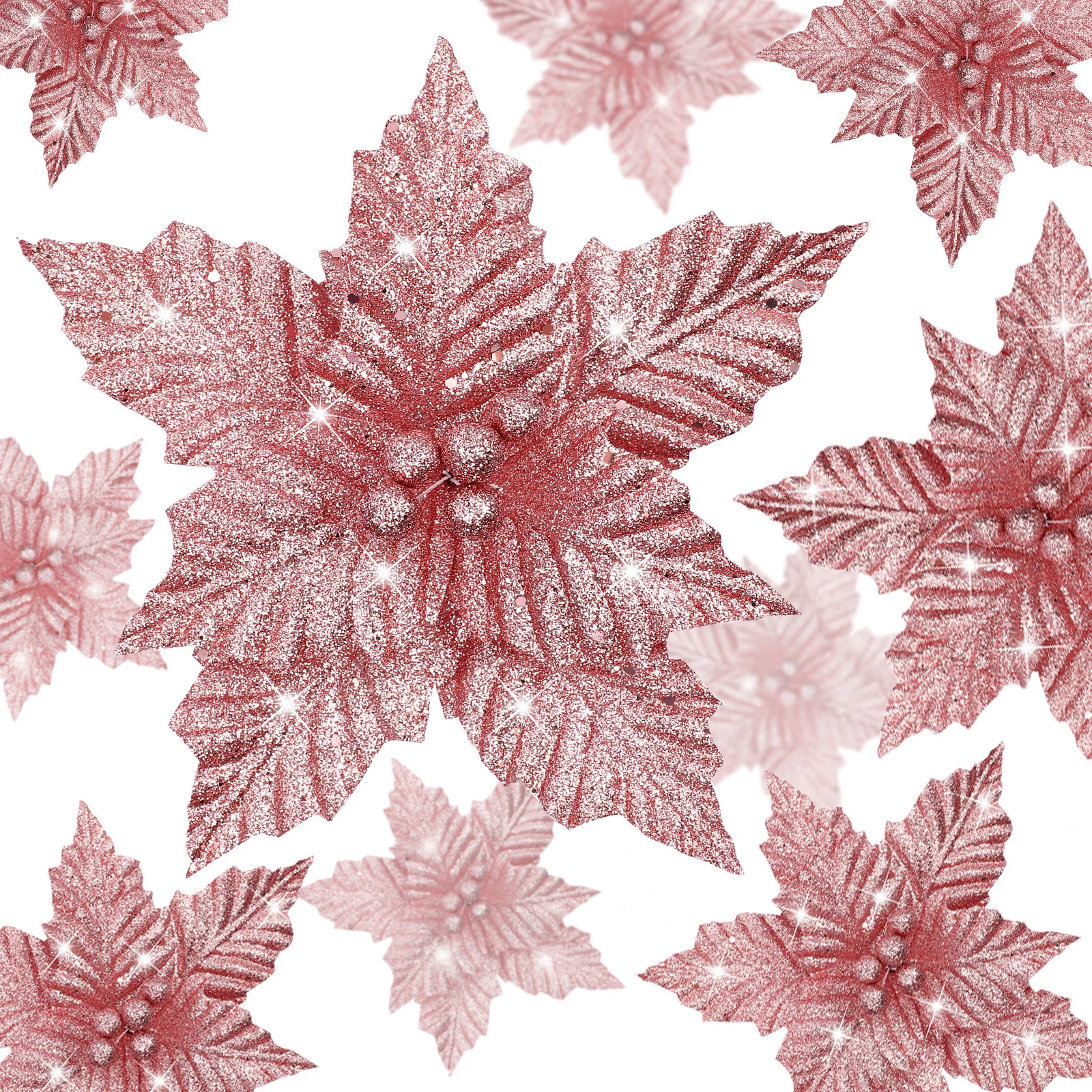 

Pink Poinsettias Artificial Christmas Flowers Wedding Decorations Forever Xmas Outdoor Fake