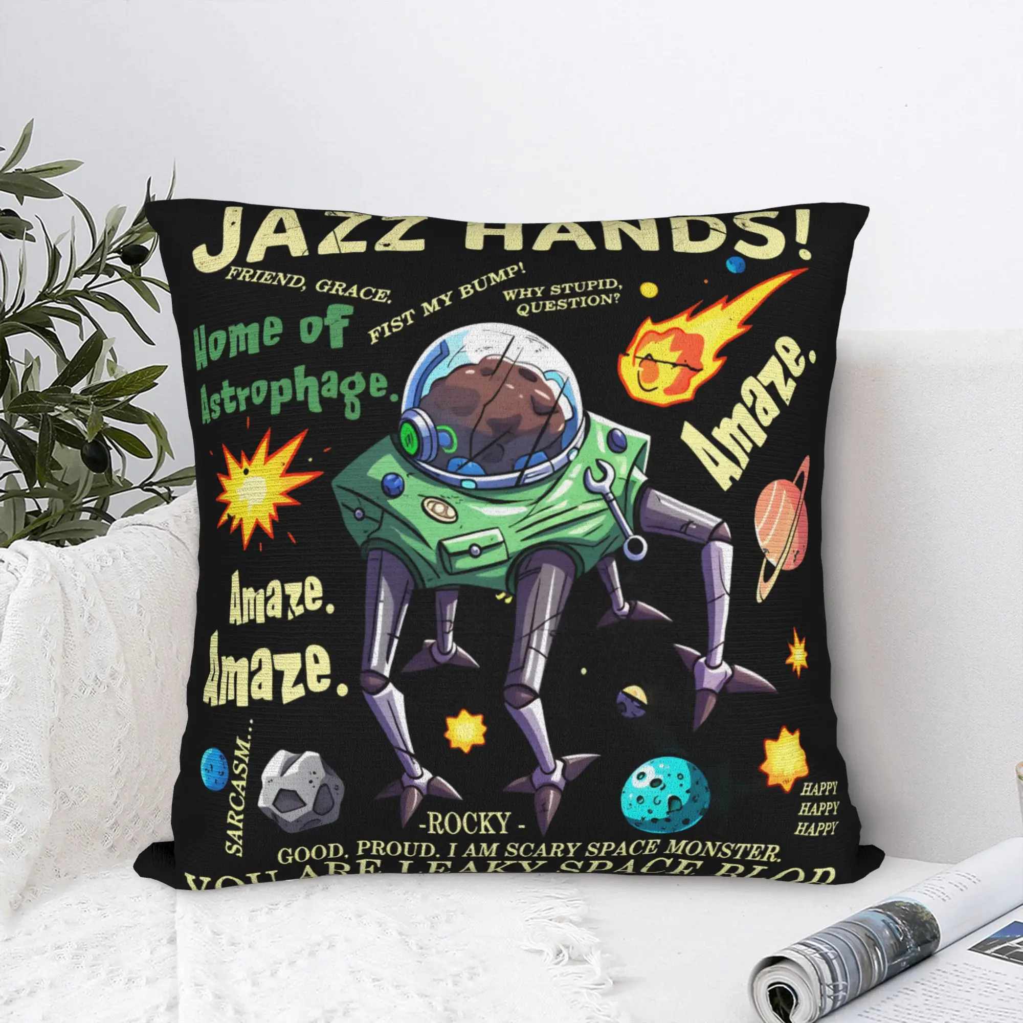 Project Hail Mary Tau Ceti Space Pillowcase Printed Polyester Cushion Cover Decor Eridani-Rocky Throw Pillow Case Cover Square