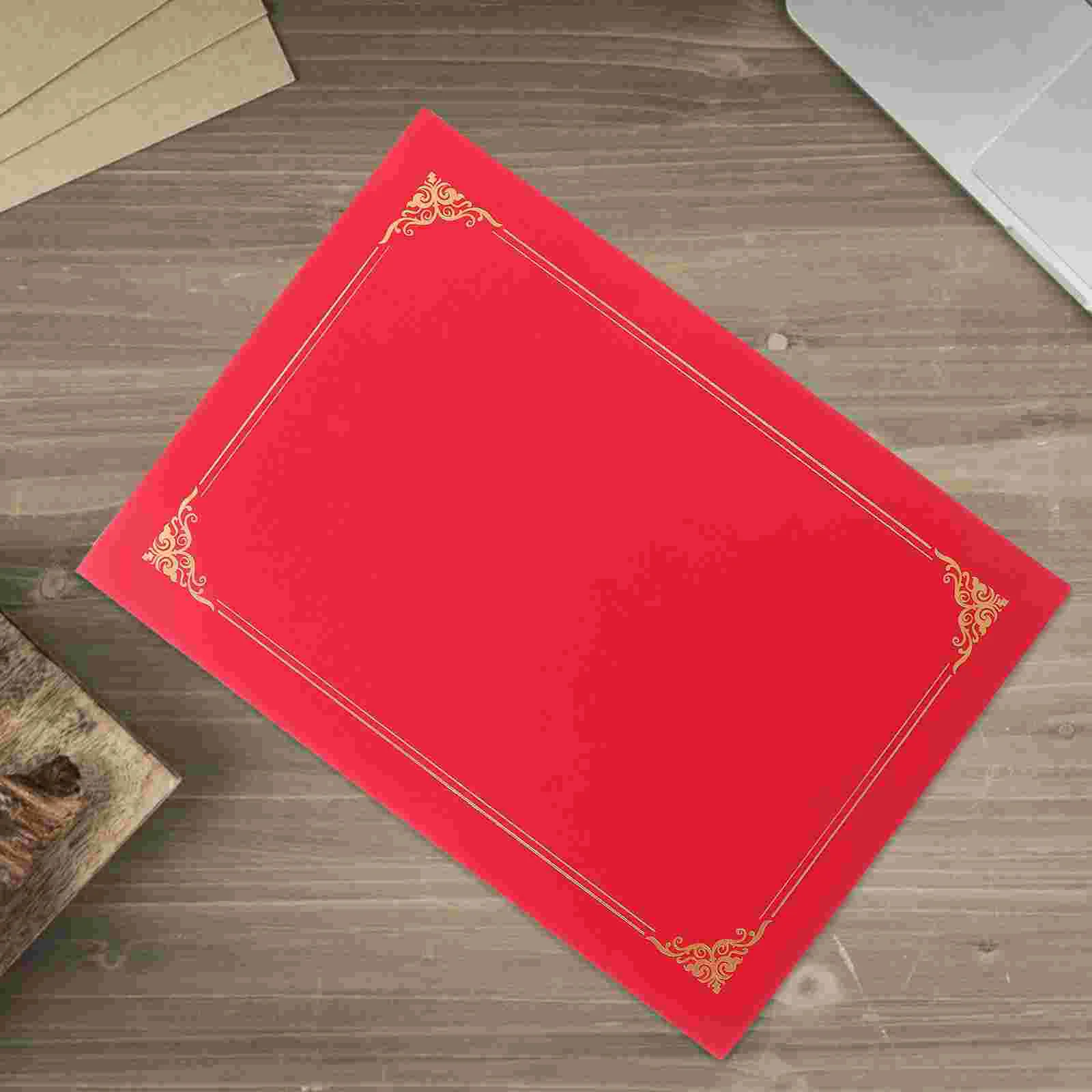 

10 Pcs Signing Contract Certificate Envelope Award Frame Report Cover Paper Folder