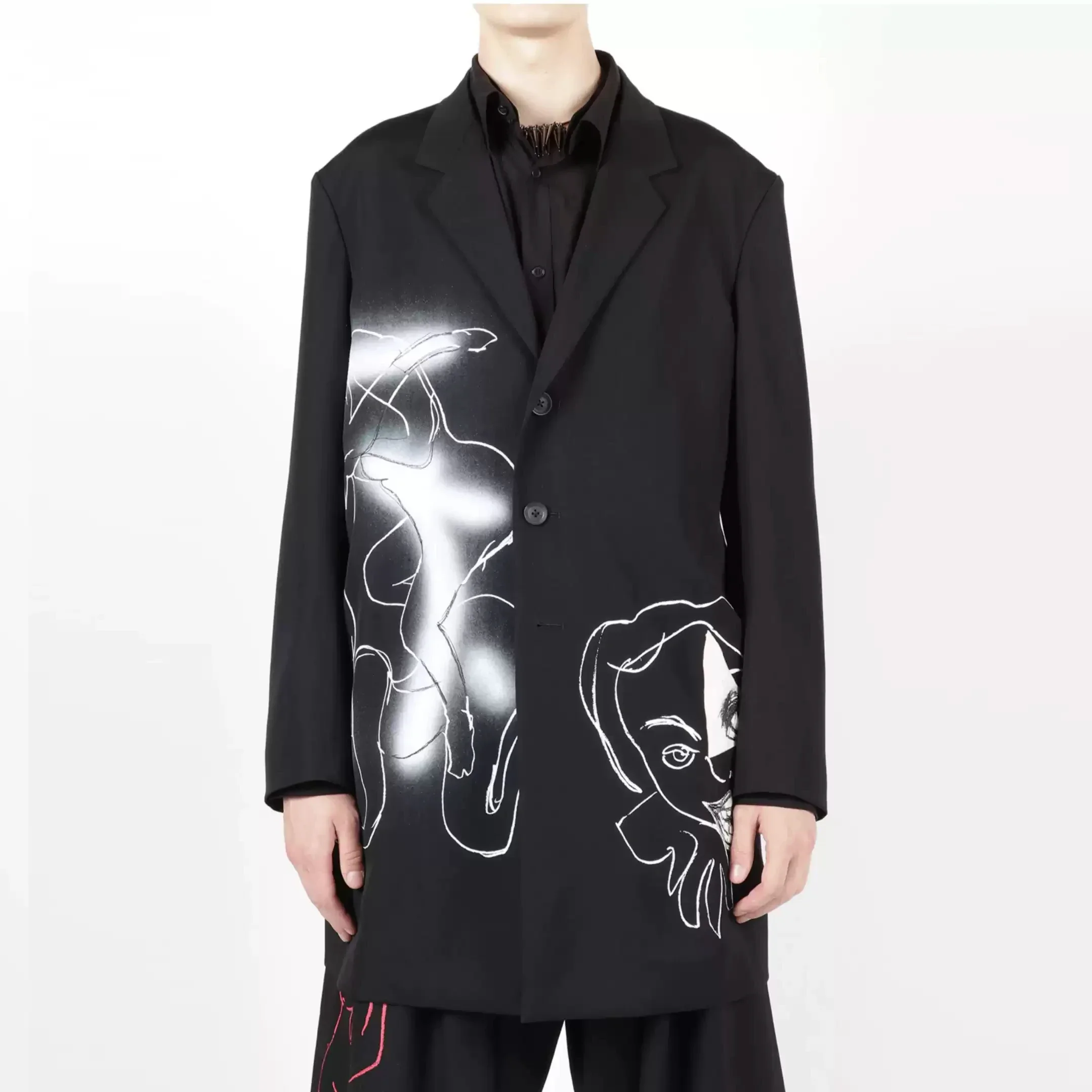 

YOJI OOAK Yuuka Asakura/Asakura Yuka Spray Painting Printed Japanese Original Designer Suit Male