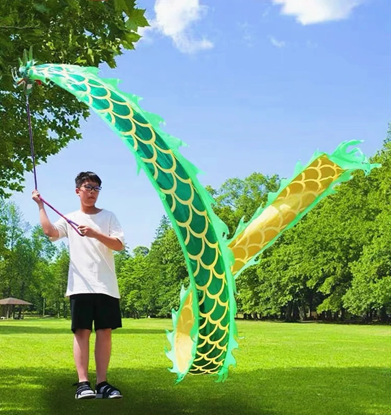 Ruban de performance de danse de dragon coloré pour enfants et adultes, streamer de fitness, sports de plein air, jouets amusants, livraison gratuite, 3m, 5m