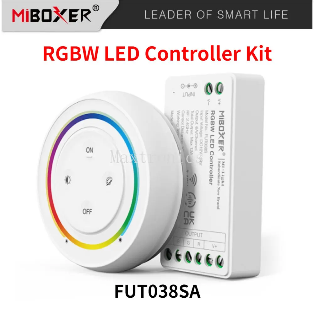 Miboxer FUT035/36/37 2.4G Sunrise Remote Control Rainbow Remote per Dual White/Single Color/RGB/RGBW/RGB + CCT LED Strip DC12-24V