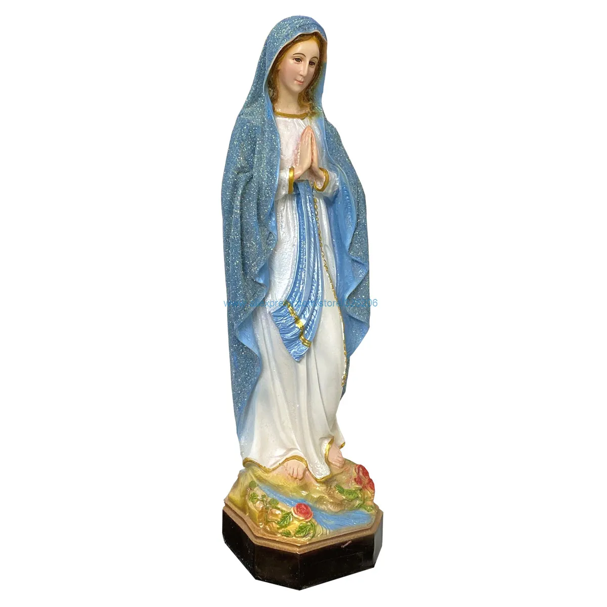 39cm Madonn Virgin Mary Statue Our Lady of Lourdes Holy Sculptures Figure Christ Catholic Tabletop Decoration Figurine 15 Inch