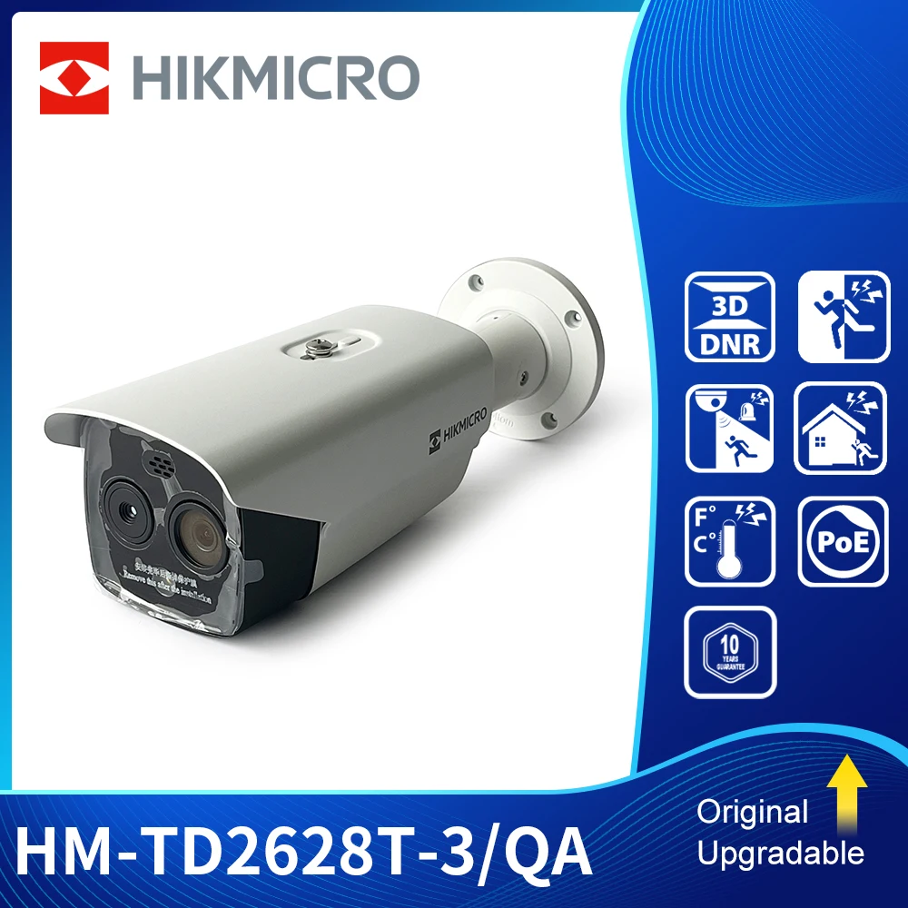 Hik HM-TD2628T-3/QA Bi-spectrum Thermography IP Camera POE Bullet Thermal Camera Smoking Detection Vehicle Human Analize