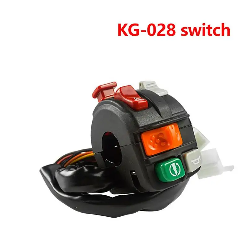 7/8" 22mm Motorcycle Multifunction Handlebar Control Switch Assembly Warning Light Kill Start Turn Signal Horn Button Switch view 2