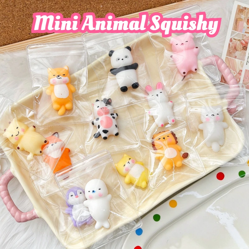 Mini Animal Soft Mochi Squishy Kawaii Animal Squishy Toy ASMR Anti Stress Squeeze Ball Party Favors Birthday Stress Relief Toy