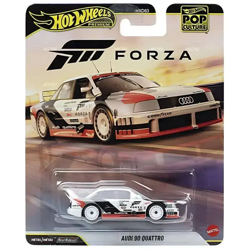 Hot Wheels Premium Pop Culture Forza Audi 90 Quattro Real Riders 1/64, Modelo de Auto de Aleación Fundida a Presión, Juguete Coleccionable, Vehículo de Regalo