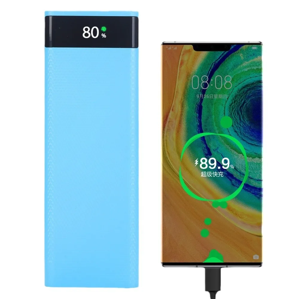 2 USB 10*18650 Battery Storage Box Type C Micro Usb Input Power Bank Shell DIY 18650 Battery Holder Case 18W 22.5W Quick Charge