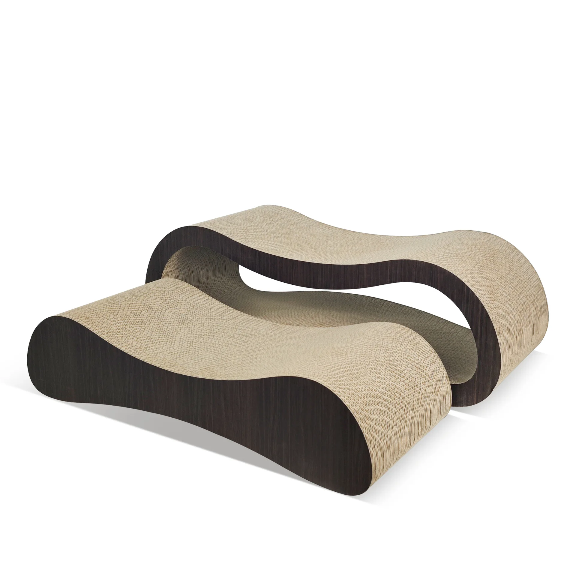 2 in 1 Cat Scratcher Cardboard Lounge Bed, Cat Scratching Post, Durable Board Pads Prevents Furniture Damage,Large 70CM