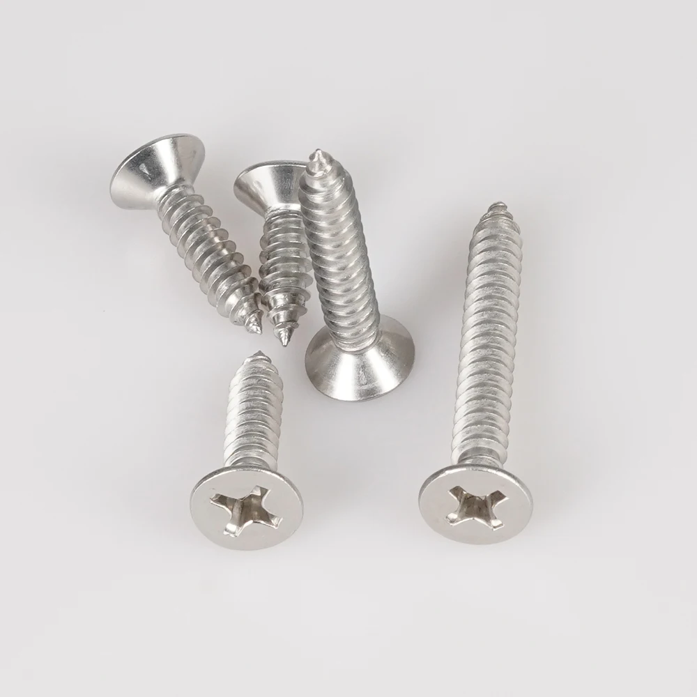 Woodworking Wood Screw  Phillips Self Tapping Screws M1 M1.4 M2 M3 M4 M5 M6  Stainless Steel Flat Head Recessed Countersunk Bolt