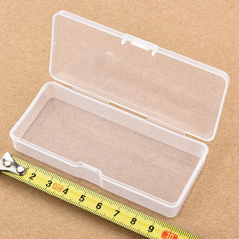 Clear Plastic Box Rectangular Box Translucent Box Packing Storage Box Dustproof Durable Strong Jewelry Case Container 10.2x4.5cm