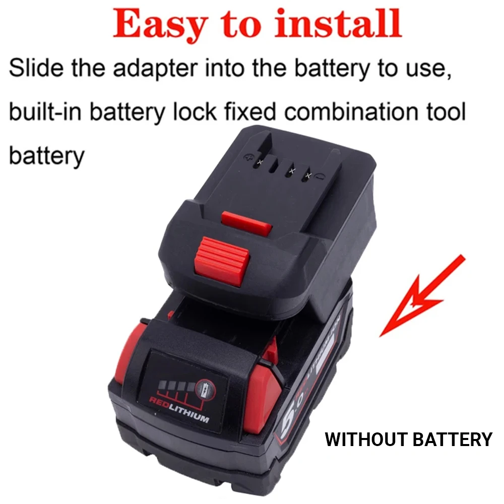 Adaptador para ferramentas de íon-lítio Lidl Parkside X20V PARA Milwaukee/Bosch/Makita 18V Adaptador de bateria de íon-lítio acessório de ferramenta elétrica