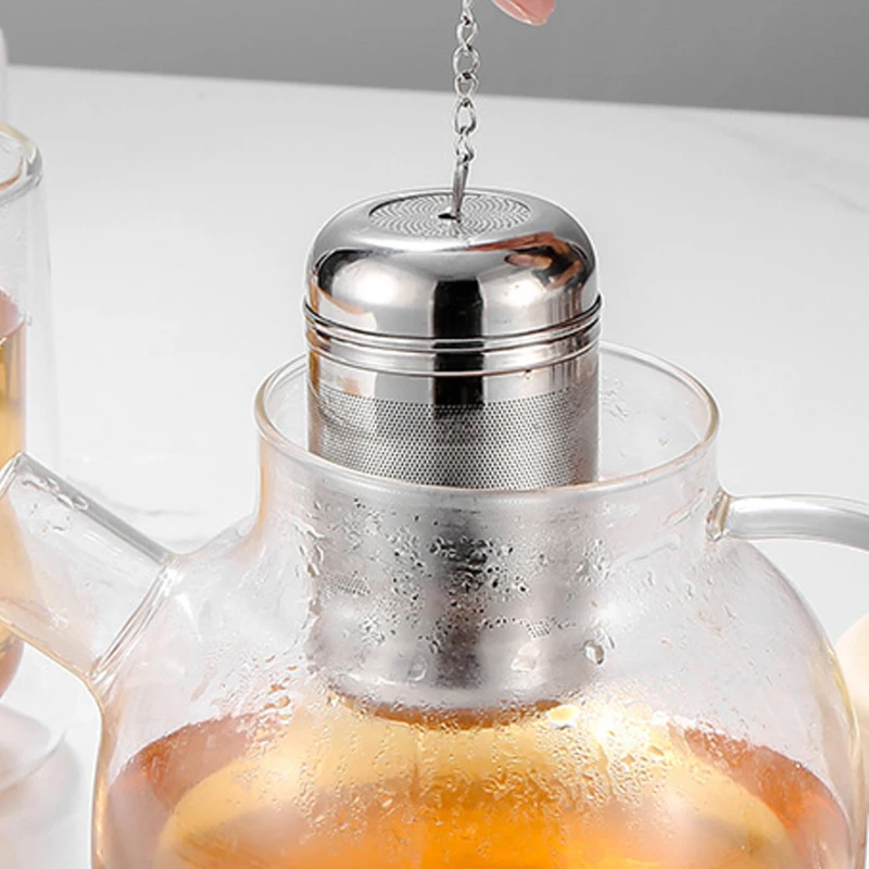 1Pieces Tea Strainer Stainless Steel Tea Infuser Tea Leaves Spice Seasoning Ball Strainer Teapot Fine Mesh Outdoor Tableware