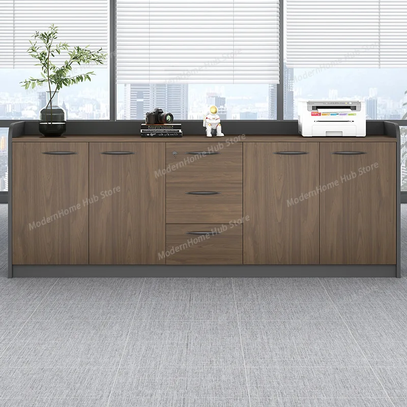Modern Wooden Office Filing Cabinets for Company Floor Standing Printer Stand Cabinet Household Filing Cabinets for Restaurant