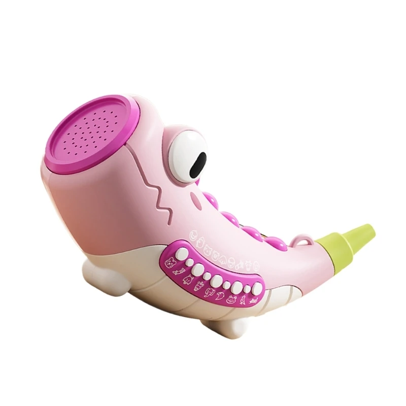 لعبة تعليمية لبوق دعوة الحيوانات الكهربائية للأطفال لتدريب التنفس ومؤثرات صوتية متعددة مناسبة للسفر لعبة القرن 15UB #4