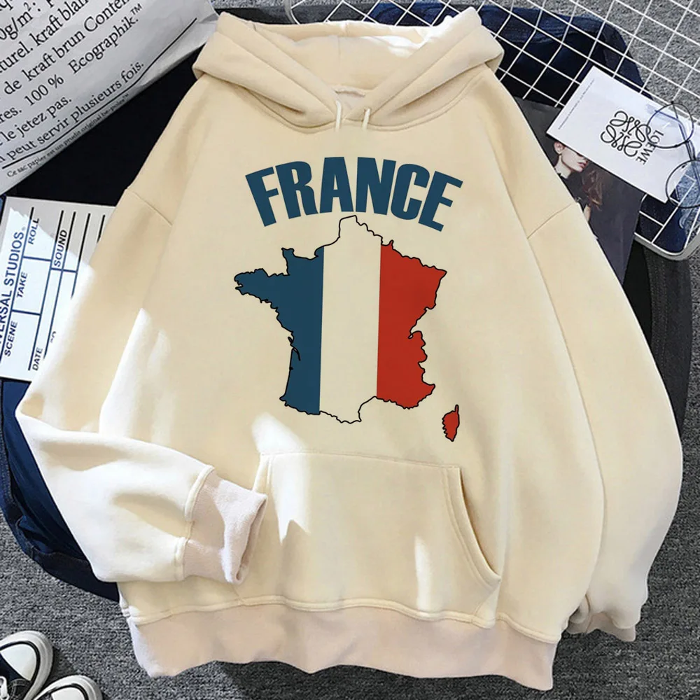 

France hoodie comfortable streetwear winter clothes for teens graphic printed design girl hoddie pullover trendy Japanese