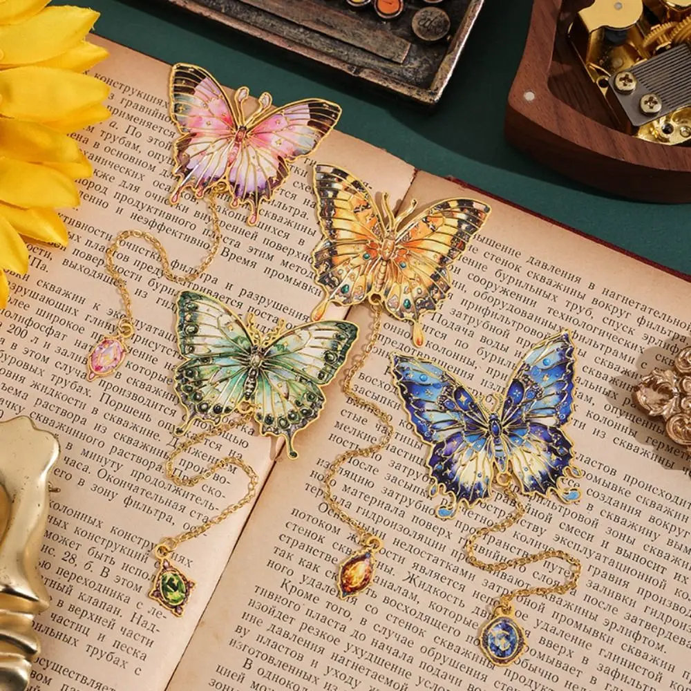 

Retro Metal Butterfly Bookmark Pendant Chinese style Metal Bookmark School Office Supplies Stationery Book Page Clip Teacher