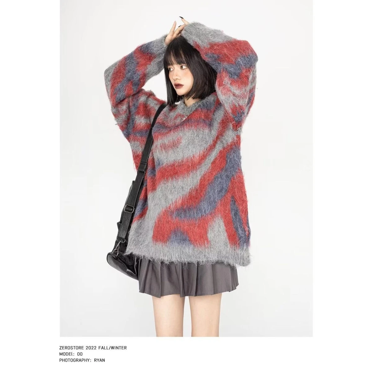 

Осень-зима Lazy Street Sle adient Color Blo Stripe Американский повседневный вязаный свитер для пары в тон из мягкого полиэстера Lo...