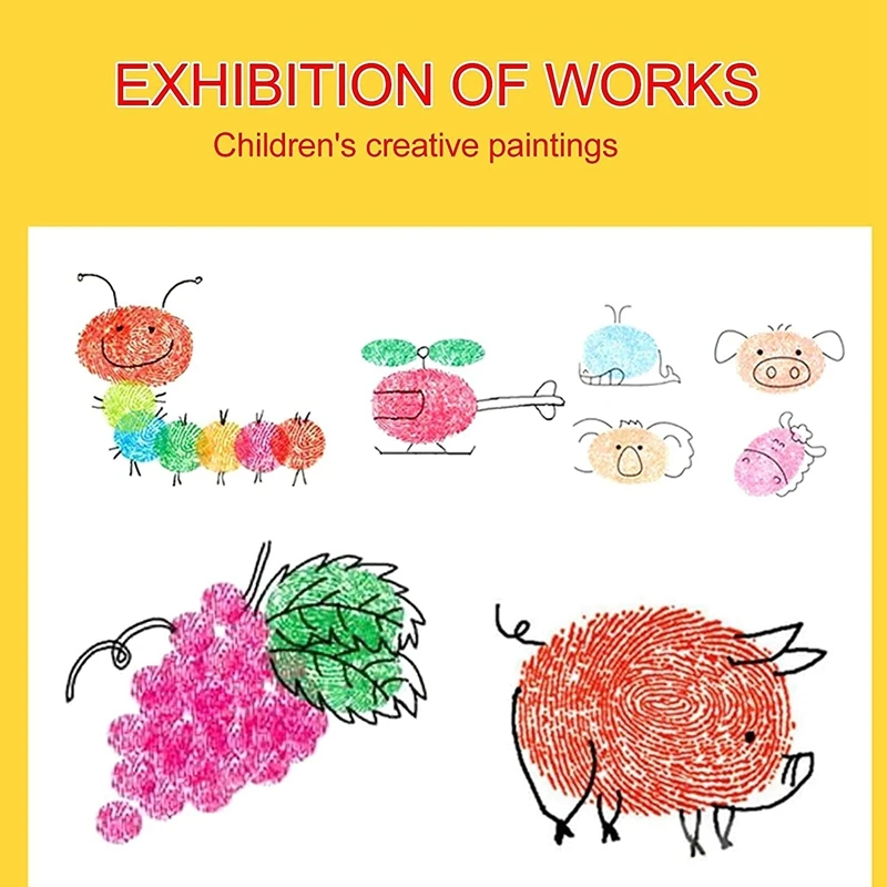 Kit de peinture au doigt pour enfants, peinture au doigt pour tout-petits, peintures lavables pour enfants, fournitures de dessin