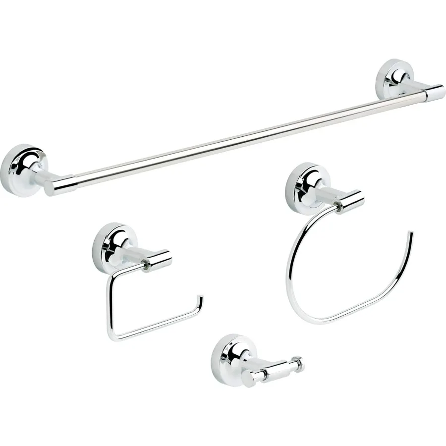 Voisin Set di accessori da bagno 4 pezzi, cromo lucido, -accessori da bagno, VOI64-PC