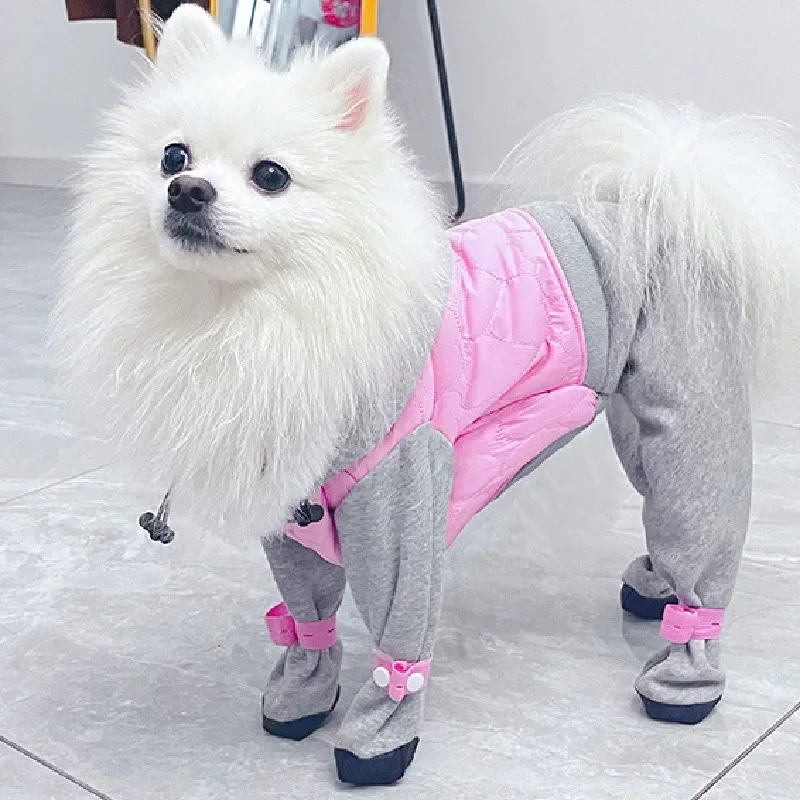 

Thick Warm Dog Clothing Jumpsuit Winter Pet Clothes Shoes Rompers Puppy Yorkie Pomeranian Poodle Bichon Schnauzer Costume Outfit
