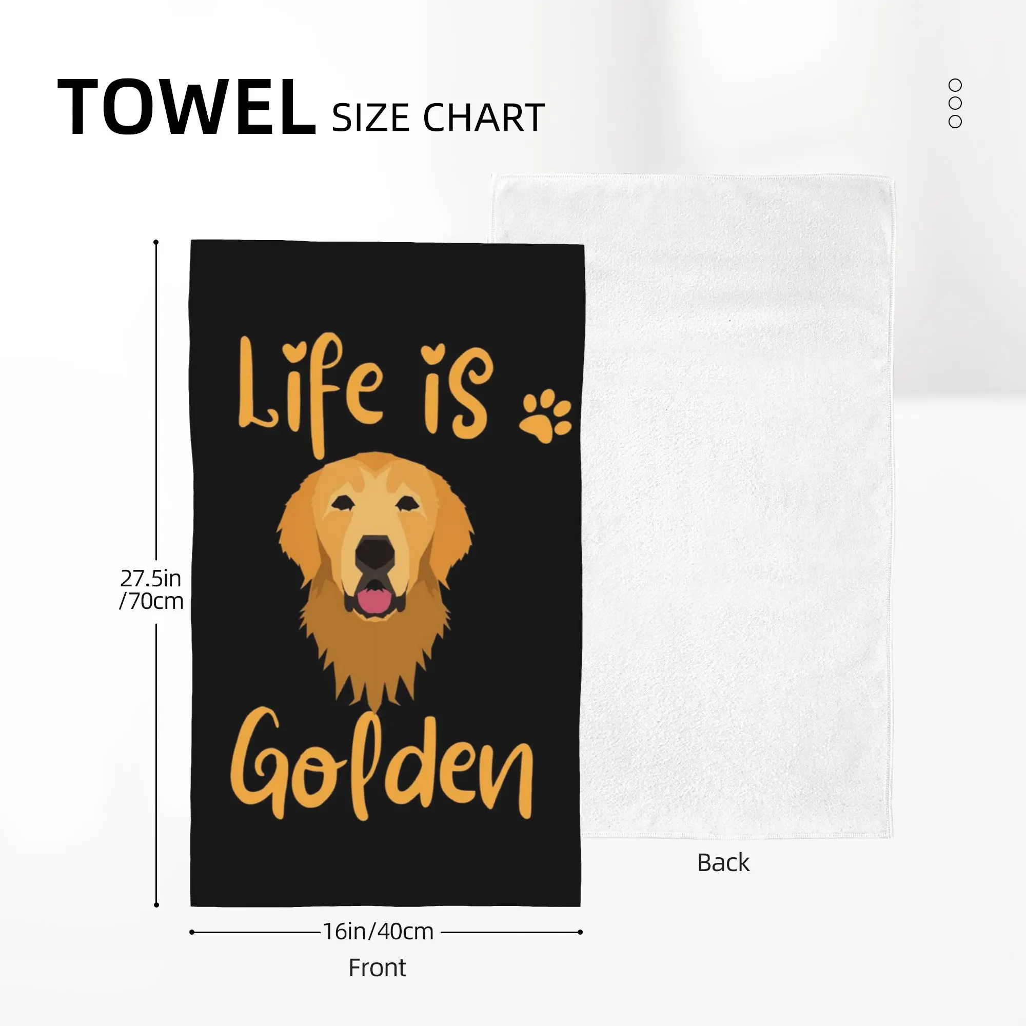 Custom GOLDEN RETRIEVER quote Soft Face Towel Quick Dry Pool Bath Cotton Towels Absorbent Quick