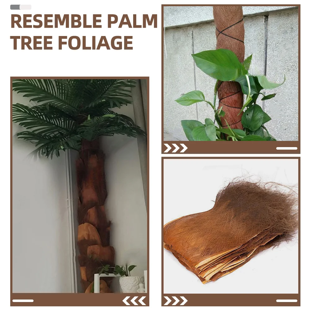 5 Sheets Palm Bark Plants Home Decor Animal Natural Brown Silk Garden Background Desktop Tree