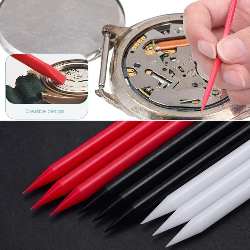 Watch Dial Cleaning Pen Watch Crown Repair Kit Plastic Dust Removal Professional Movement Cleaning Maintain Stick Watchmaker