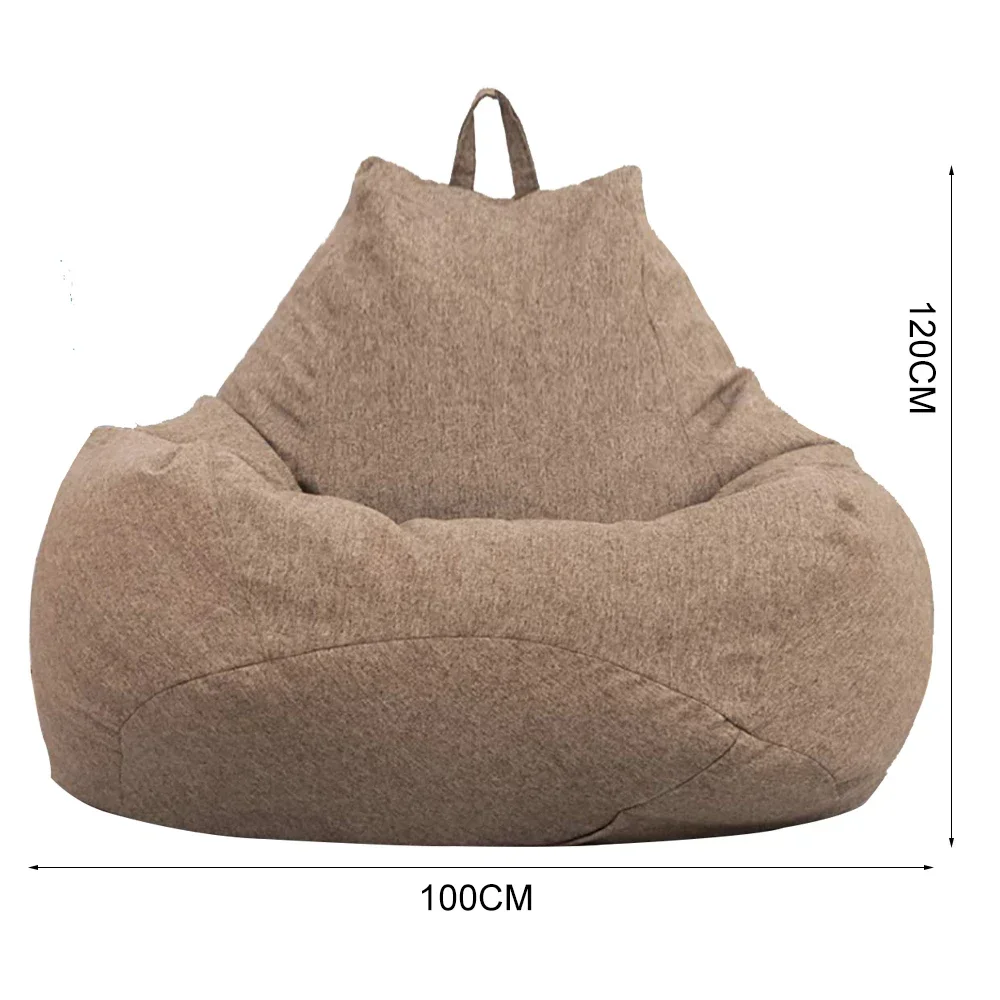 Lazy Sofas Cover Large Bean Bag Cover Without Filler Adults Couch Living Room Bedroom Home Tatami Lounger Comfortable Seat Cover