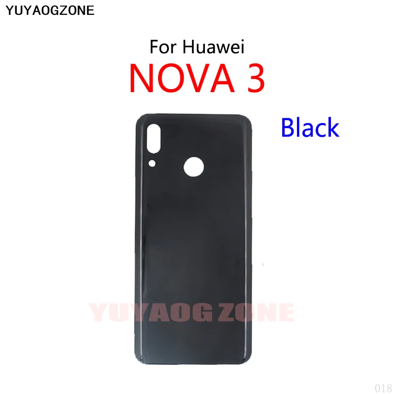 Battery Back Cover For Huawei Nova 3 PAR-AL00 LX1 Glass Panel Housing Battery Cover Rear Case