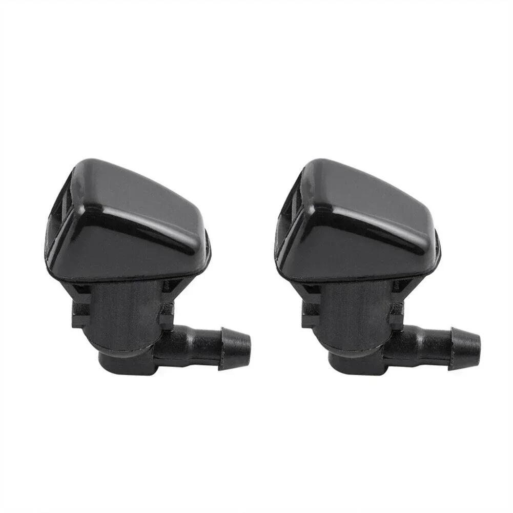 2pcs Car Windshield Washer Sprinkler Head Jet Black Wiper Cover Water Outlet Nozzle 04806312AA For Dodge Nitro 2007-2012