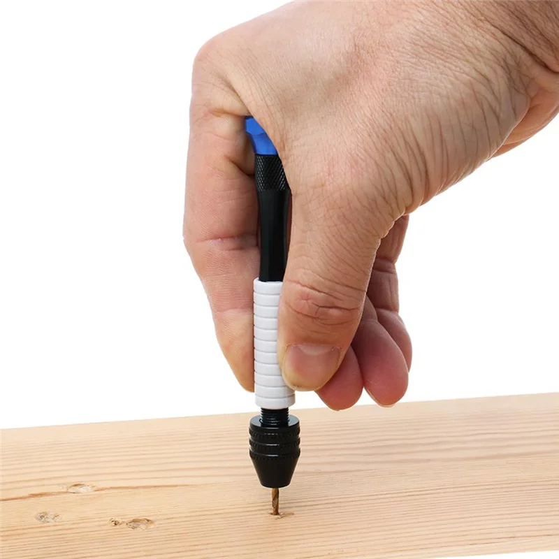 SEWS-Pin Vise Handboor Handmatige boren met 25 stuks boren (0,5 mm-3 mm) -Roterende hobbyboor voor het maken van sieraden, hout