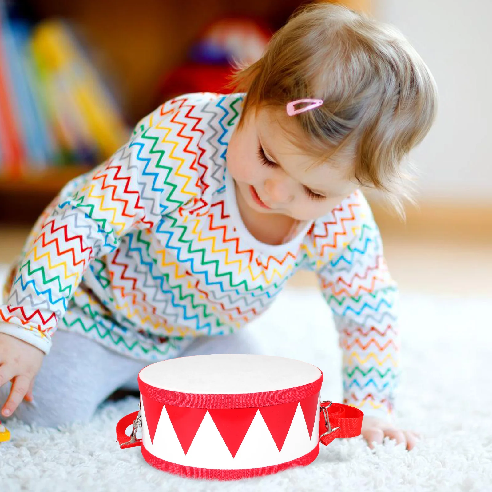 Tambor de mano de percusión, mazos triangulares, instrumentos para niños, música, juguetes musicales para bebés