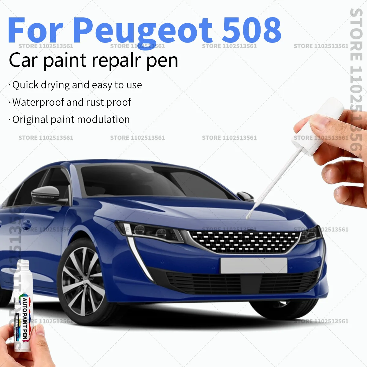 Car Paint Repair Marker Pen Quick Dry Scratch Remover Touch Up Coating Pen For Auto Accessories For Peugeot 508 White Red Black