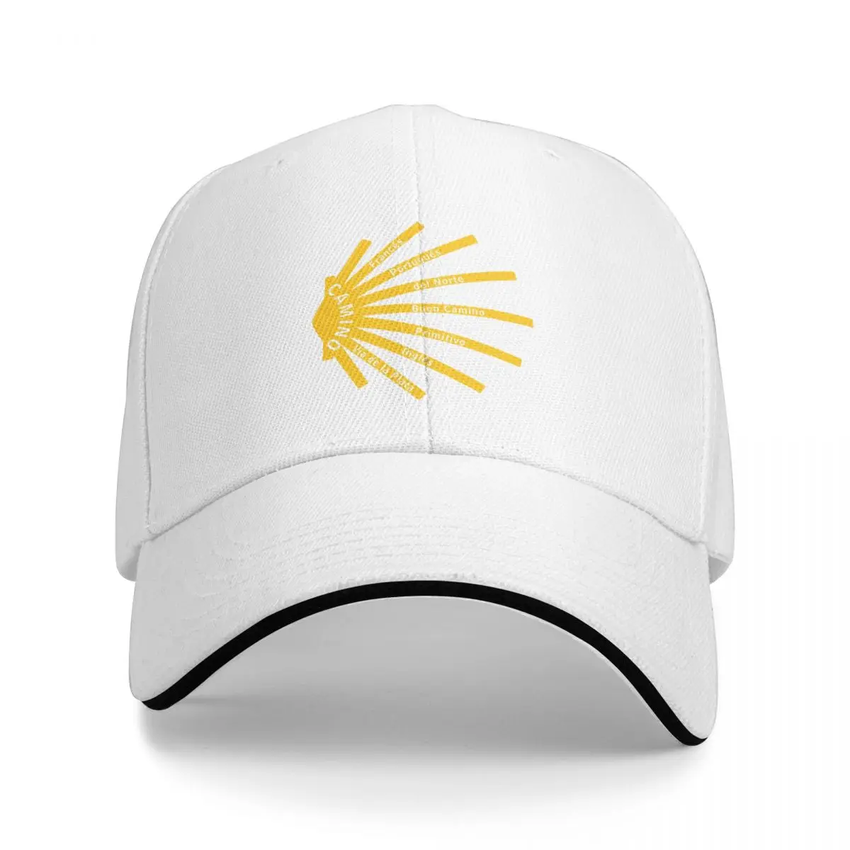 Six Camino Routes Shell Baseball Cap Military Cap Man Designer Hat Bobble Hat Uv Protection Solar Hat Men Golf Wear Women's