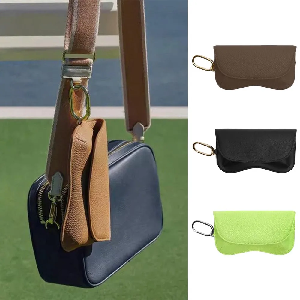

Portable Eyeglass Hanging Bag Pu Leather Retro Eyewear Case Glasses Bag Pressure-Resistant Eyewear Pouch For Outdoors Commute