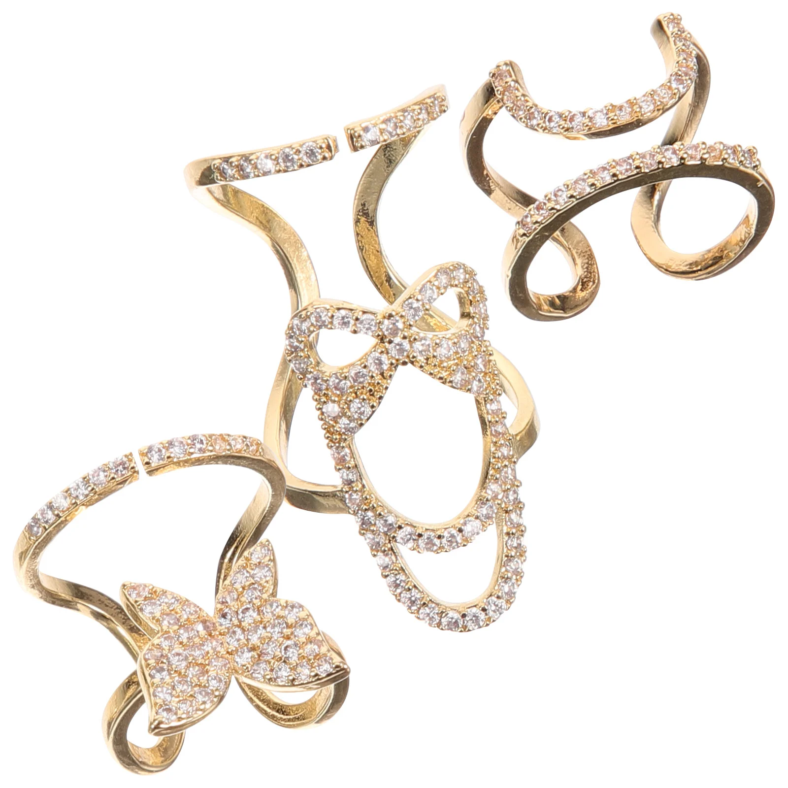 

3 Pcs Wear Manicure Finger Rings for Women Jewelry Nail Fingertip Fingernail Clothing