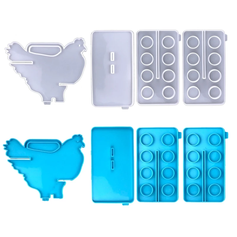 Holder Tray Silicone Resin Molds 8 Cups Storage Rack Molds for Resin Casting Display Crafts