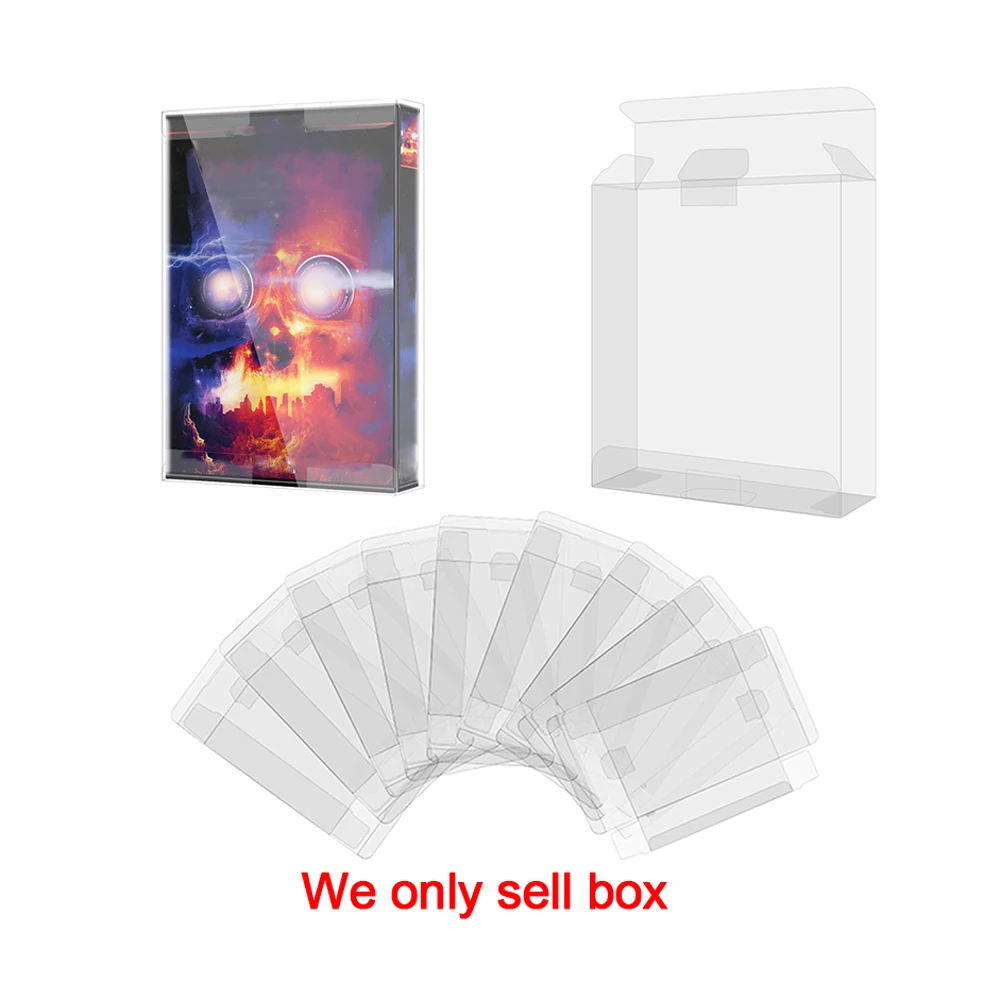 20pcs Transparent protective case PET display case Videotape scratch-proof storage case dust jacket